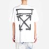 SS20 Virgil Abloh Herre Hvit Spray Painting Slim Hvit