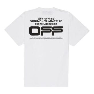 SS20 Wavy Line hvit kortermet oversize