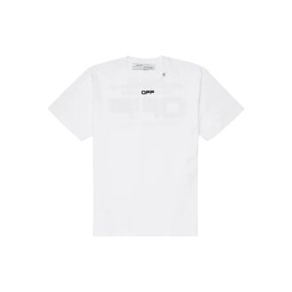 SS20 Wavy Line hvit kortermet oversize