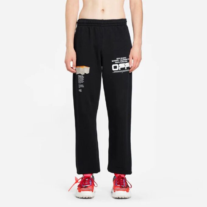 SS20 Wavy Logo bukser for menn, svart