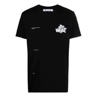 SS21 Adam Is Eve Logo-trykk Rund hals Shorts Kort erme Vanlig versjon Svart