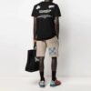 SS21 Adam Is Eve Logo-trykk Rund hals Shorts Kort erme Vanlig versjon Svart