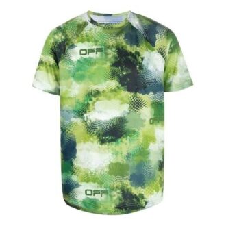 SS21 Alfabet-trykk Tie-dye Kortærmet Løs passform Grønn