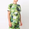 SS21 Alfabet-trykk Tie-dye Kortærmet Løs passform Grønn