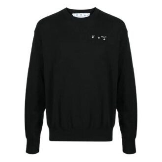 SS21 Alfabetlogo, løs passform, rund hals, langermet versjon, svart