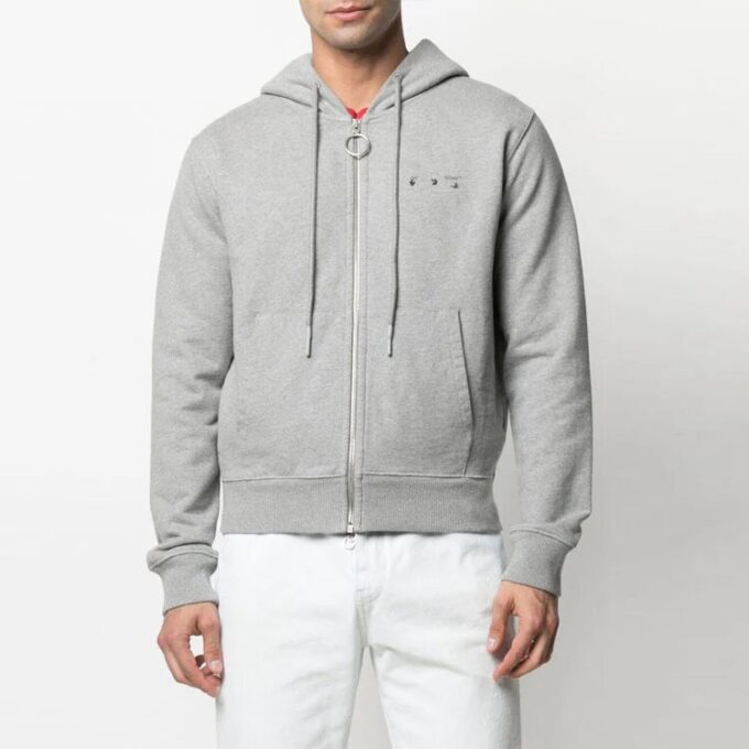 SS21 Arrow brodert glidelås, slim fit-versjon, grå