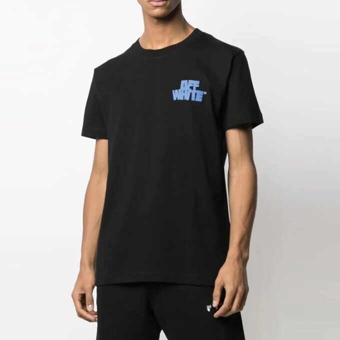 SS21 Arrow Printing Logo kortærmet svart Shorts