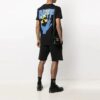 SS21 Arrow Printing Logo kortærmet svart Shorts