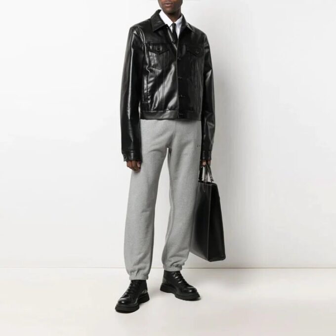 SS21 Arrows-bukser med pil-logo, slim fit, løs passform, grå