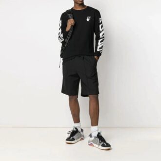 SS21 Arrows Langermet Slim Fit-versjon Svart