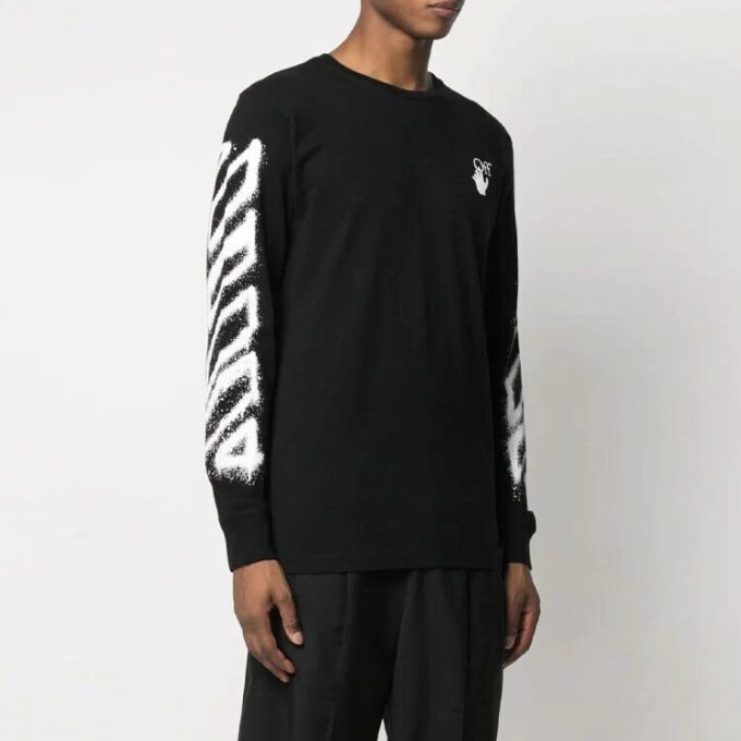 SS21 Arrows Langermet Slim Fit-versjon Svart