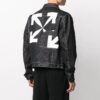 SS21 Arrows Pattern Denim Jacket Svart