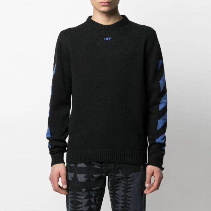 SS21 Arrows Stripe Knit Version Svart