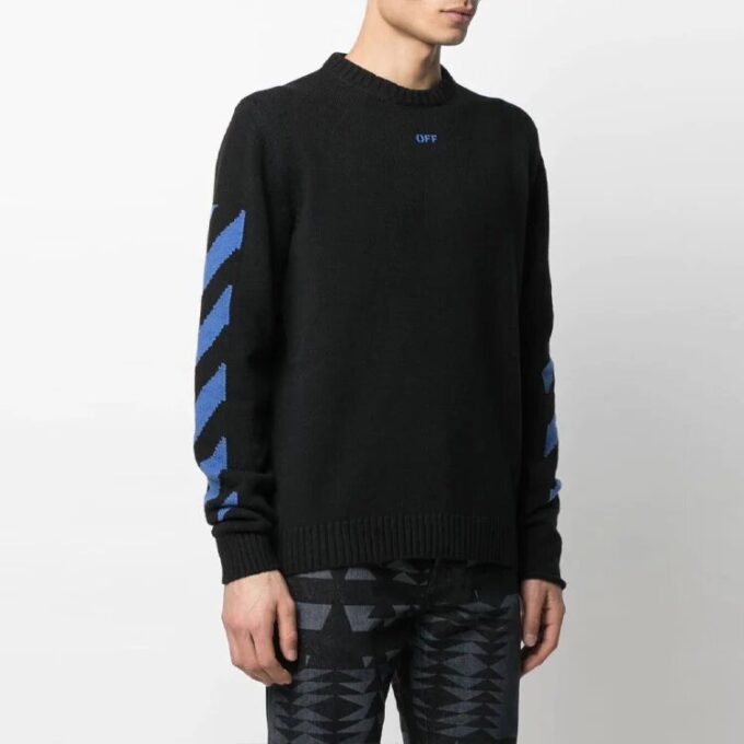 SS21 Arrows Stripe Knit Version Svart