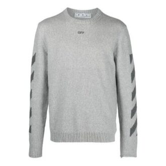 SS21 Arrows Stripe Knit-versjon Grå