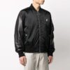 SS21 aviator-logo-trykk, skjøtet jakke, svart