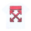 SS21 Back Arrow Logo-trykk Rundhalset genser med korte ermer Hvit