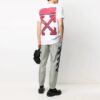SS21 Back Arrow Logo-trykk Rundhalset genser med korte ermer Hvit