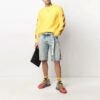 SS21 Belte med logotrykk, Denim Shorts, blå