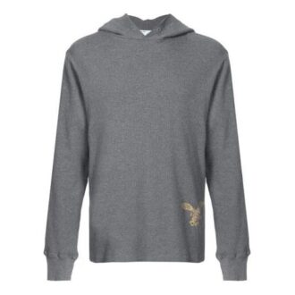 SS21 Bomullsbukser med brodert logo, vanlig versjon, grå
