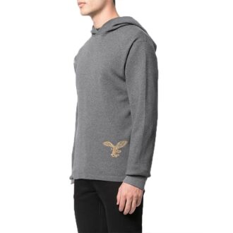 SS21 Bomullsbukser med brodert logo, vanlig versjon, grå