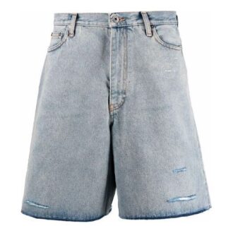 SS21 bomullsDenim Shorts, løs passform, blå