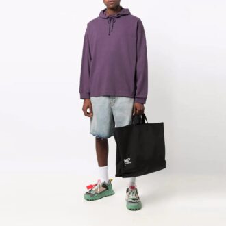 SS21 bomullsDenim Shorts, løs passform, blå