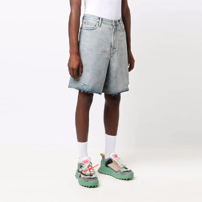 SS21 bomullsDenim Shorts, løs passform, blå