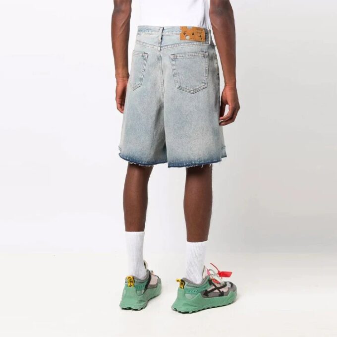SS21 bomullsDenim Shorts, løs passform, blå