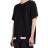 SS21 Bomullsstripe med trykkmønster Rund hals Shorts Kort erme Svart