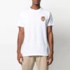 SS21 Brystlogo-trykk Rund hals Shorts Kort erme Vanlig versjon Hvit