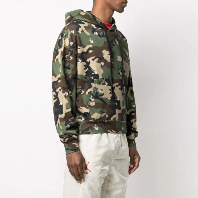SS21 Camouflage Full Print Printing Loose Fit Grønn