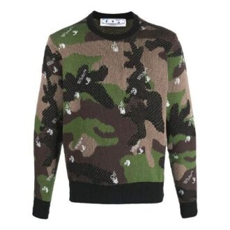 SS21 Camouflage-strikk Grønn camouflage