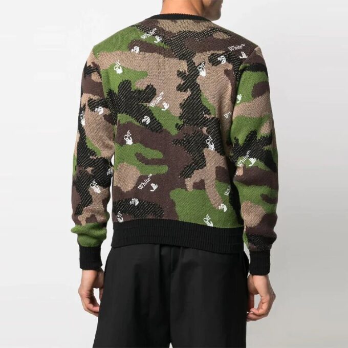 SS21 Camouflage-strikk Grønn camouflage