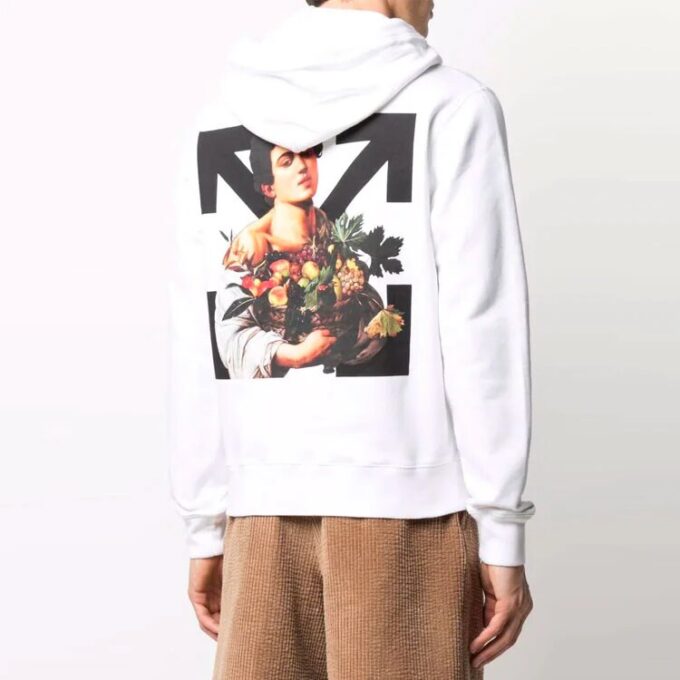 SS21 Caravaggio Boy Logo-trykk Snøring Løs passform Hvit