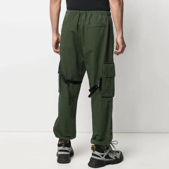 SS21 Cargo Casual lange bukser, løs passform, grønn