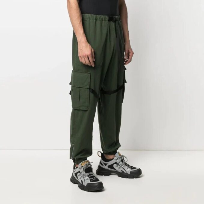 SS21 Cargo Casual lange bukser, løs passform, grønn