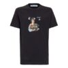 SS21 Cartoon-trykk Rund hals Shorts Versjon Svart