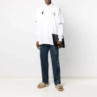 SS21 Casual mønstertrykk hvit