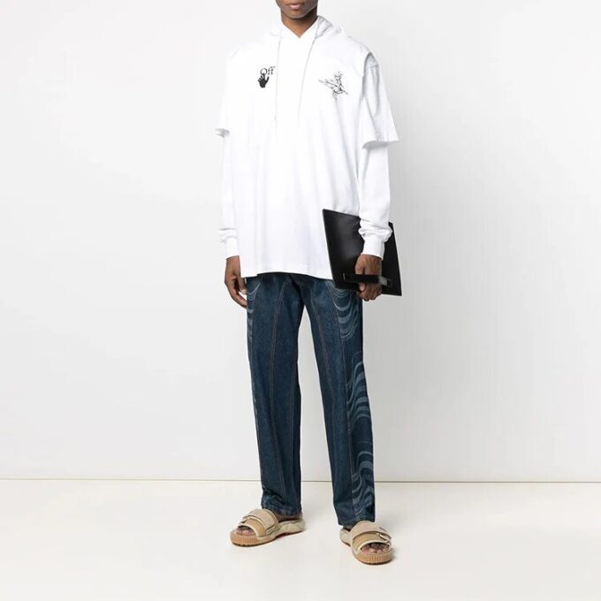 SS21 Casual mønstertrykk hvit
