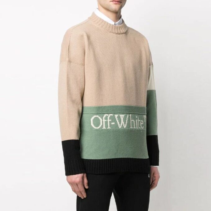 SS21 Colorblock-logo Rund hals Langermet Colorblock