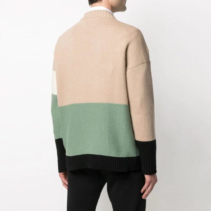 SS21 Colorblock-logo Rund hals Langermet Colorblock