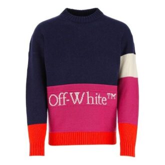 SS21 Colorblock Logo Rundhals Langermet Blå