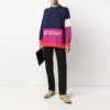 SS21 Colorblock Logo Rundhals Langermet Blå