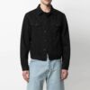 SS21 Denimjakke med logotrykk, løs passform, svart
