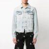 SS21 Denimjakke med trykk på ryggen, blå