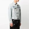 SS21 Denimjakke med trykk på ryggen, blå