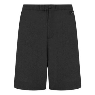 SS21 ensfargede store shorts med løs passform, grå