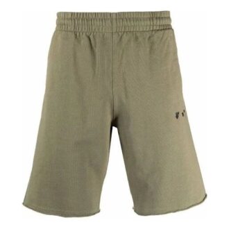 SS21 Ensfarget logo-Shorts i khaki