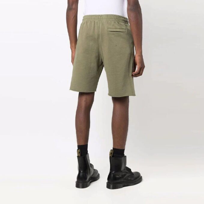 SS21 Ensfarget logo-Shorts i khaki